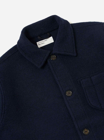 UNIVERSAL WORKS FIELD JACKET TECHNO MELTON - NAVY