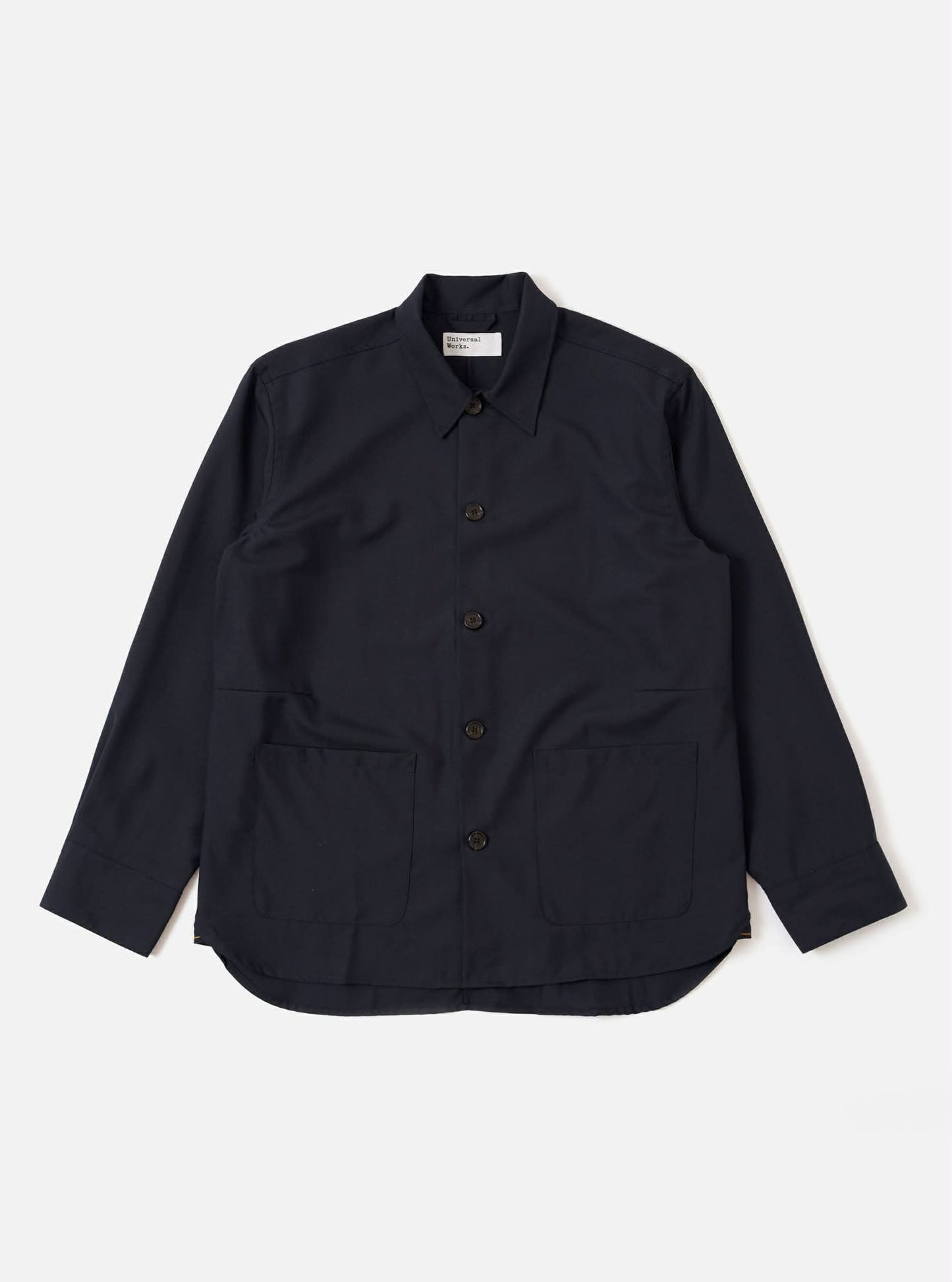 UNIVERSAL WORKS TRAVAIL OVERSHIRT TROPICAL SUITING - NAVY