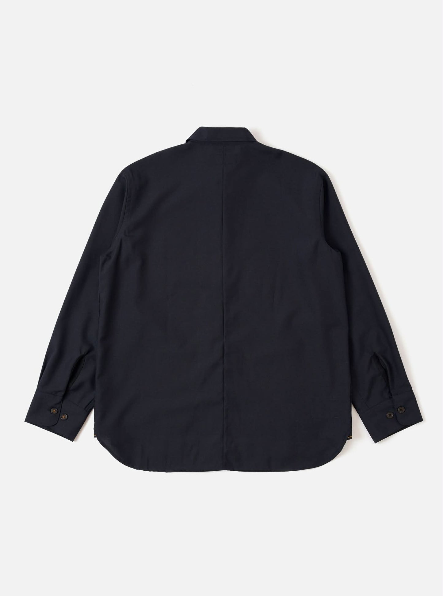 UNIVERSAL WORKS TRAVAIL OVERSHIRT TROPICAL SUITING - NAVY