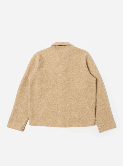 UNIVERSAL WORKS UNIFORM JACKET WOOL FLEECE - FAWN