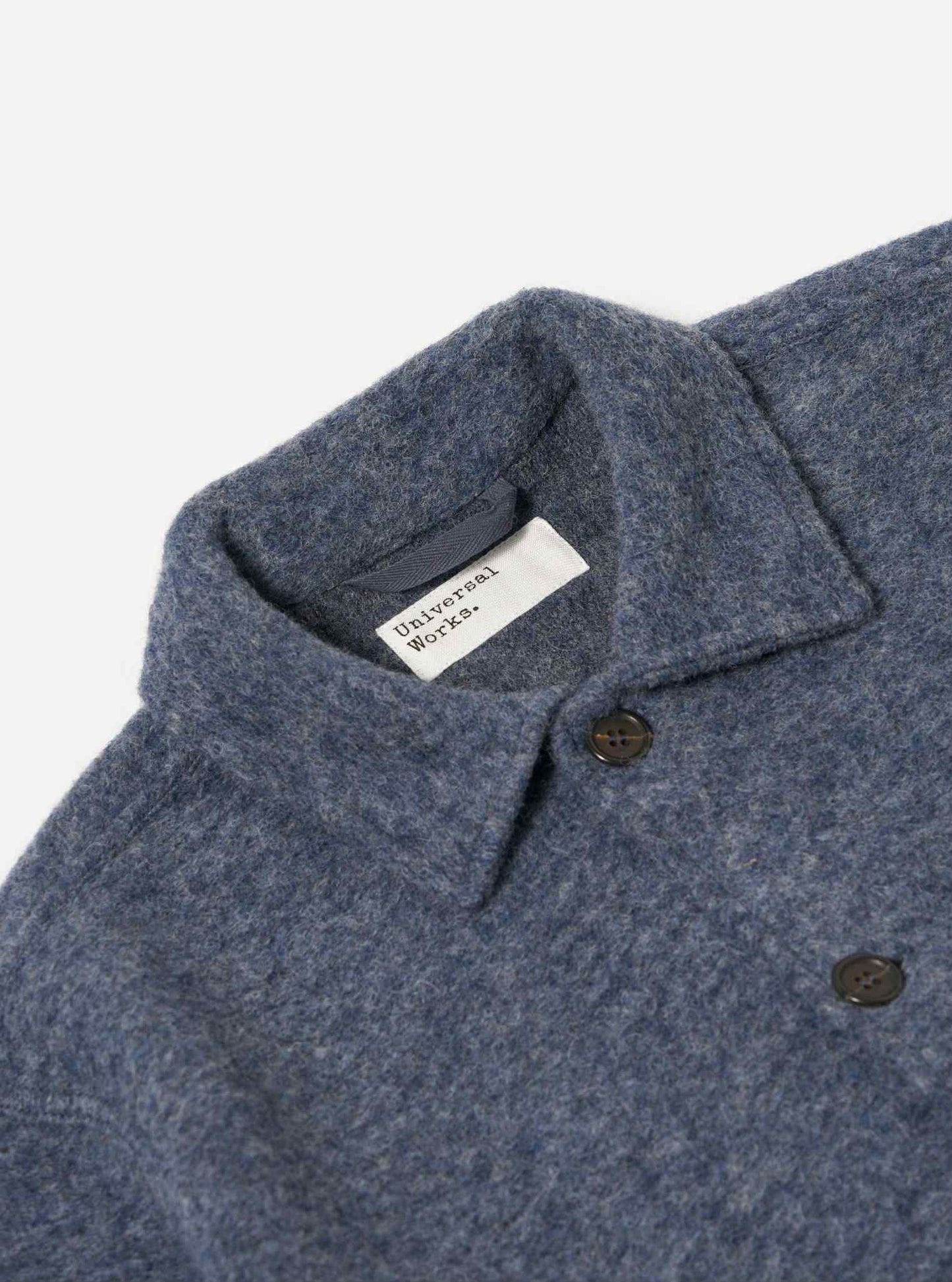 UNIVERSAL WORKS UNIFORM JACKET WOOL FLEECE - SLATE BLUE