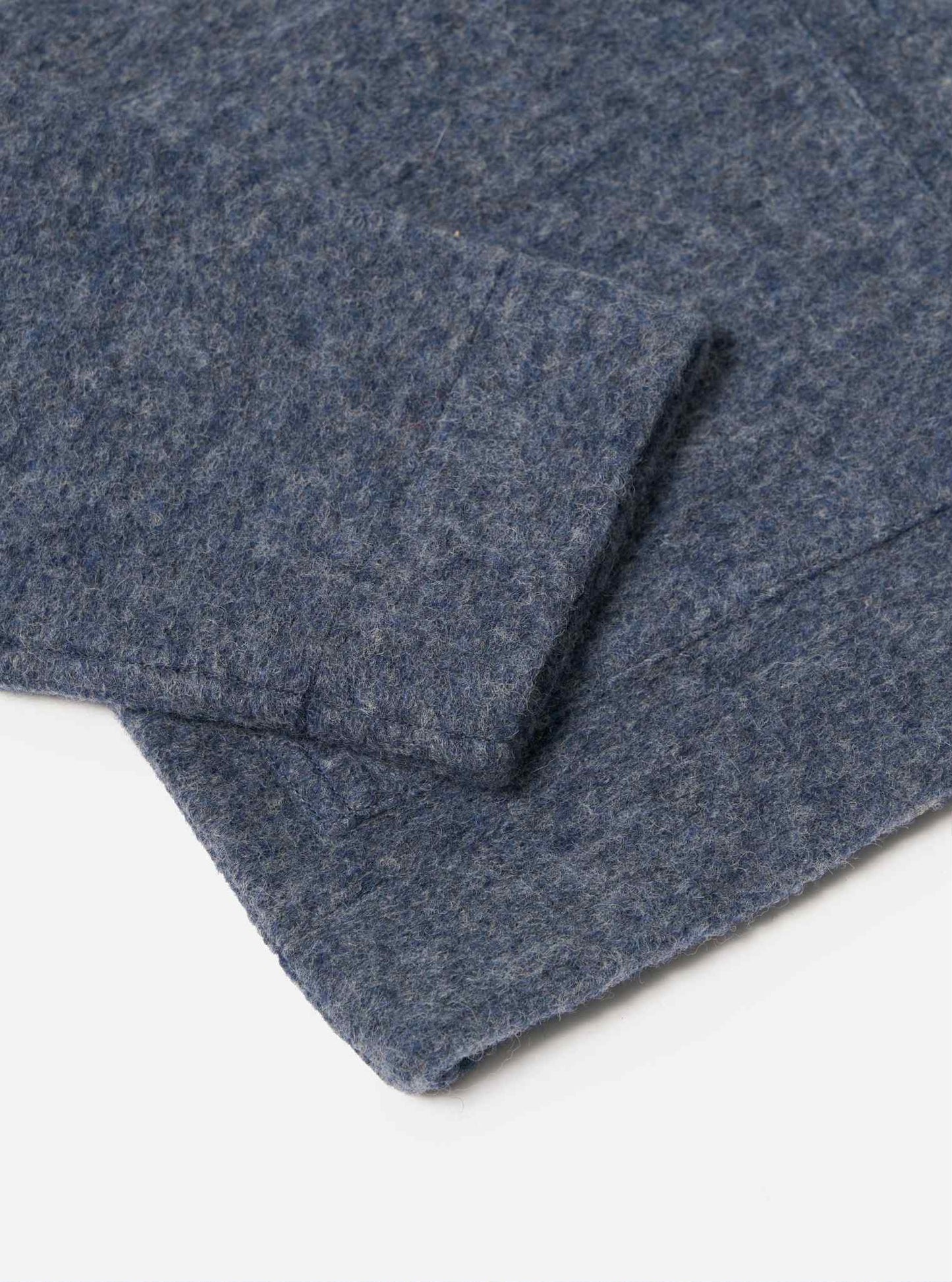 UNIVERSAL WORKS UNIFORM JACKET WOOL FLEECE - SLATE BLUE