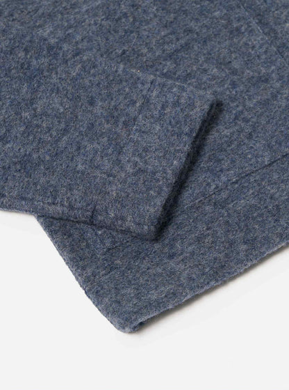 UNIVERSAL WORKS UNIFORM JACKET WOOL FLEECE - SLATE BLUE
