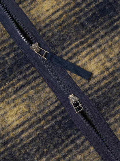 UNIVERSAL WORKS ZIP LINER JACKET UIST FLEECE - NAVY