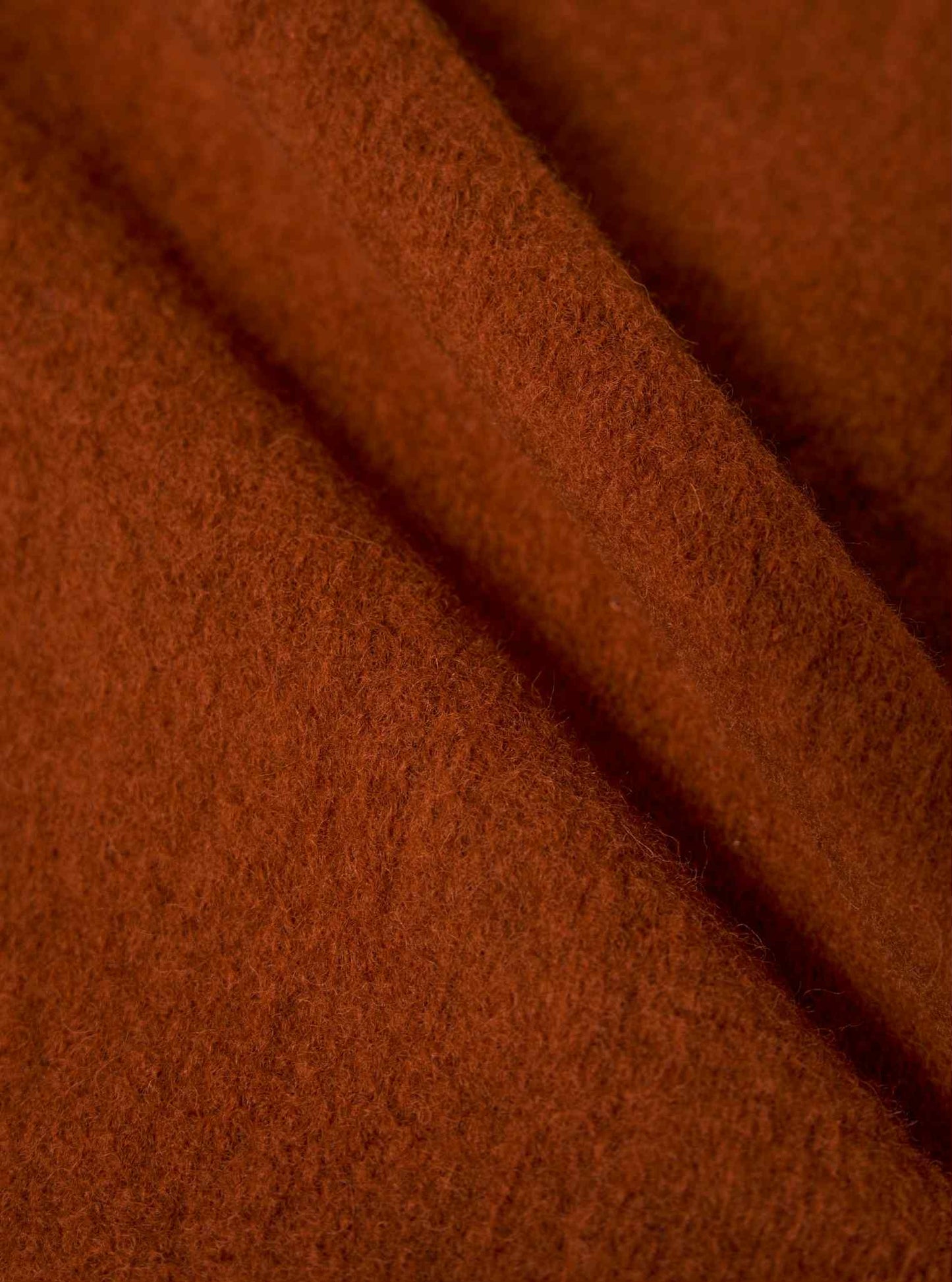 UNIVERSAL WORKS ZIP WAISTCOAT WOOL FLEECE - RUST