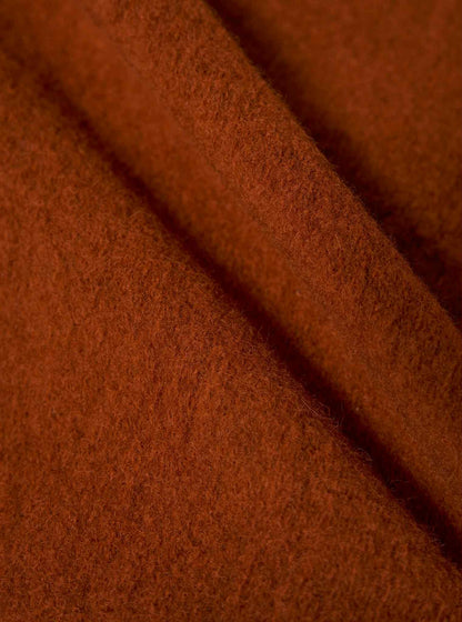UNIVERSAL WORKS ZIP WAISTCOAT WOOL FLEECE - RUST