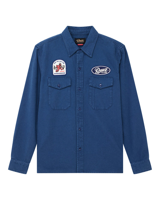 DEUS EX MACHINA NOMAD SHIRT - MECHANIC BLUE