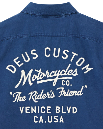 DEUS EX MACHINA NOMAD SHIRT - MECHANIC BLUE