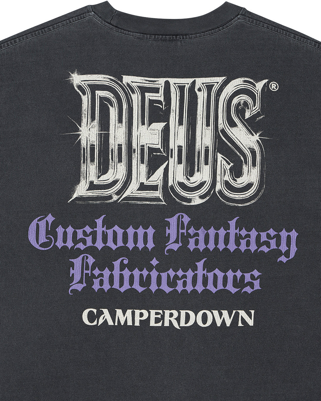 DEUS EX MACHINA METAL FABRICATOR TEE - ANTHRACITE