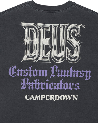 DEUS EX MACHINA METAL FABRICATOR TEE - ANTHRACITE