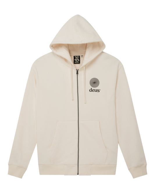 DEUS EX MACHINA STRATA ZIP HOODIE - DIRTY WHITE