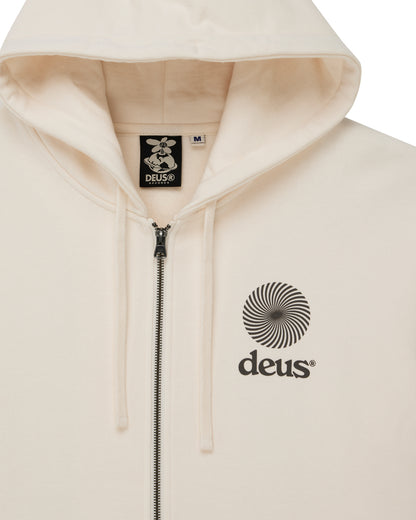 DEUS EX MACHINA STRATA ZIP HOODIE - DIRTY WHITE