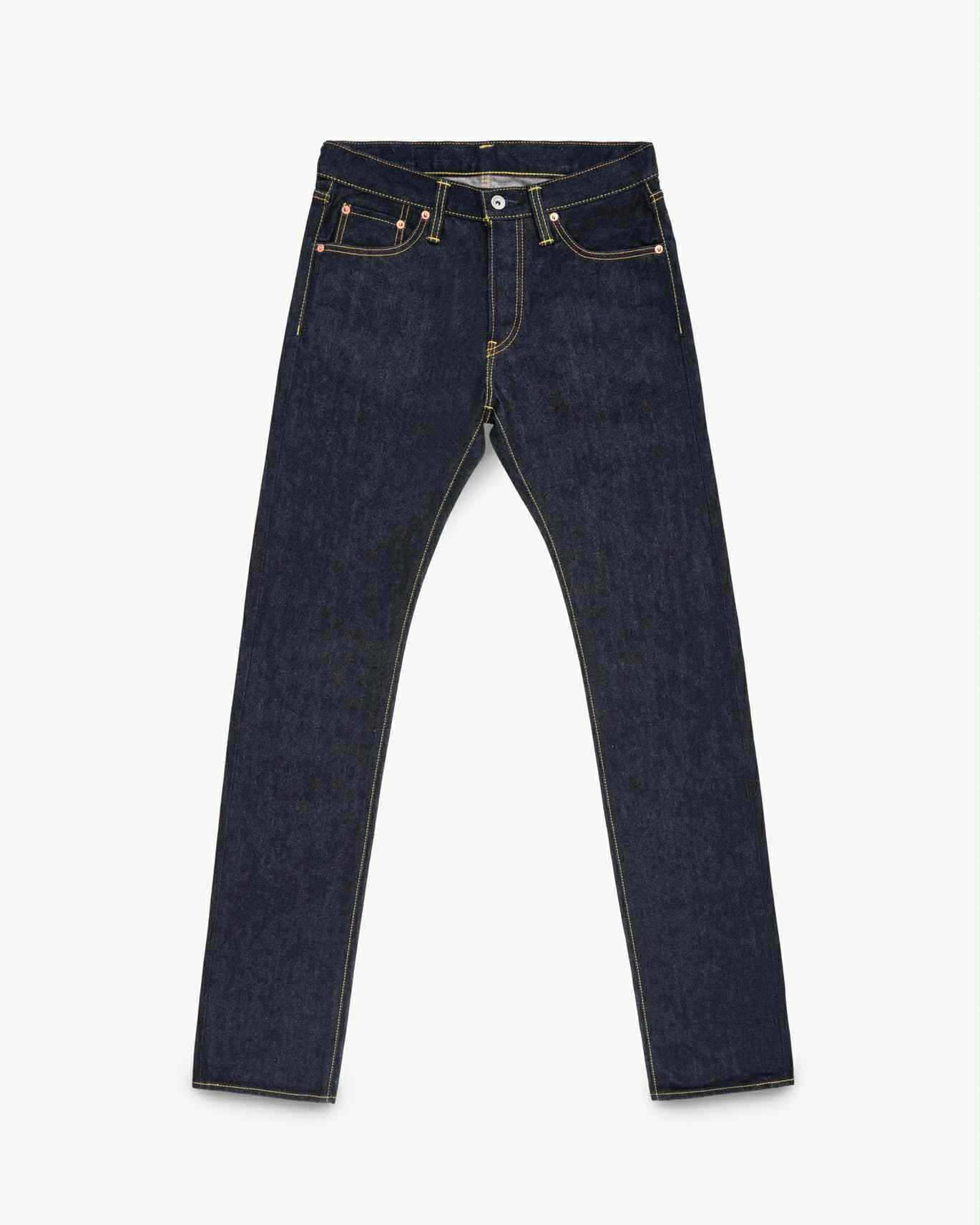 IRON HEART IH-777S-142 14OZ SLIM TAPERED CUT JEANS - INDIGO