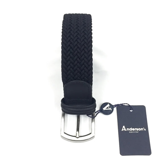 ANDERSON'S CLASSIC WOVEN ELASTIC BELT - BLACK