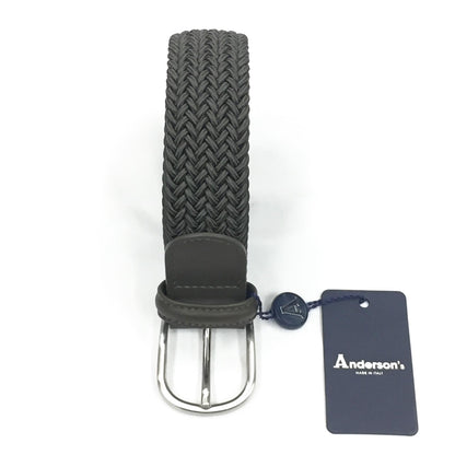 ANDERSON'S CLASSIC WOVEN ELASTIC BELT - KHAKI