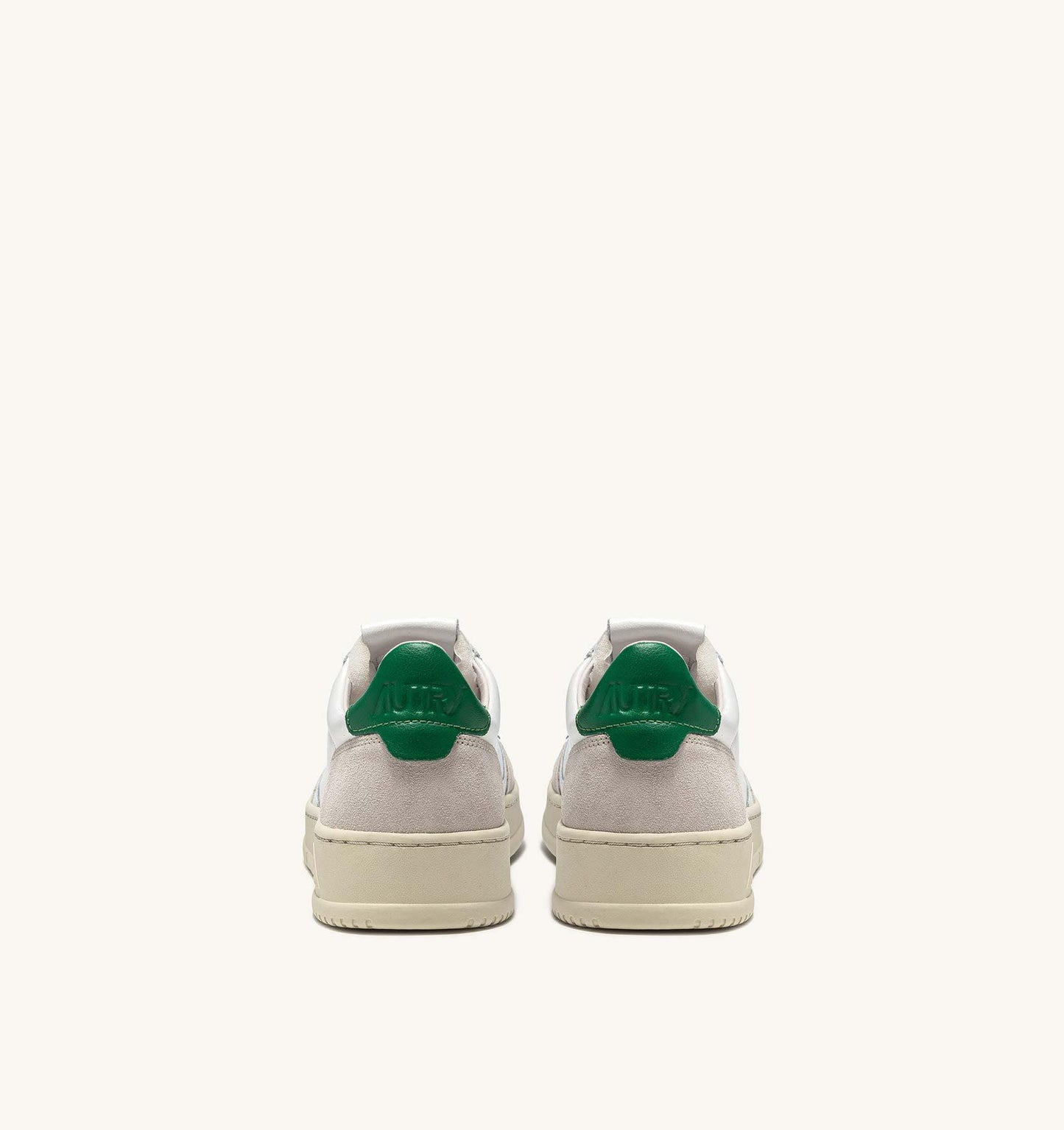 AUTRY MEDALIST LOW LEATHER SUEDE - WHITE / AMAZON