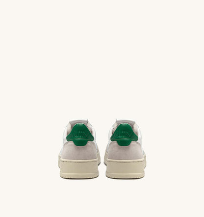 AUTRY MEDALIST LOW LEATHER SUEDE - WHITE / AMAZON