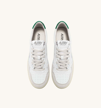 AUTRY MEDALIST LOW LEATHER SUEDE - WHITE / AMAZON