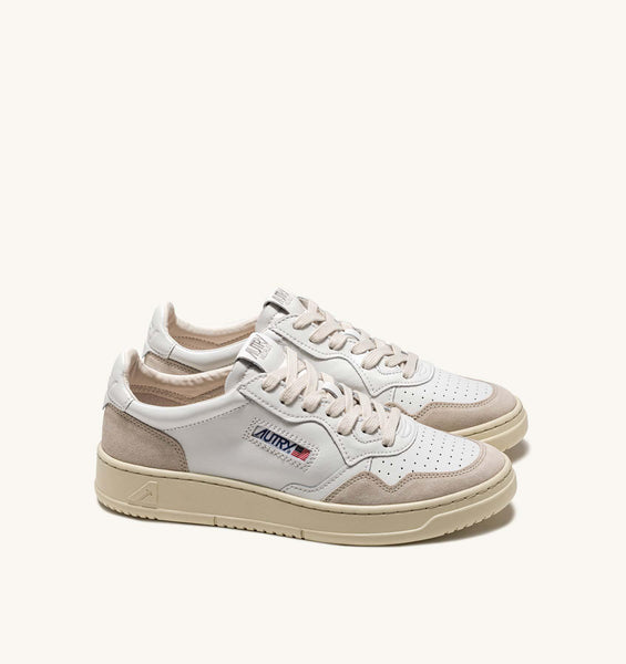 AUTRY MEDALIST LOW LEATHER SUEDE - WHITE