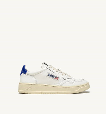 AUTRY MEDALIST LOW LEATHER - WHITE / PRINCE BLUE