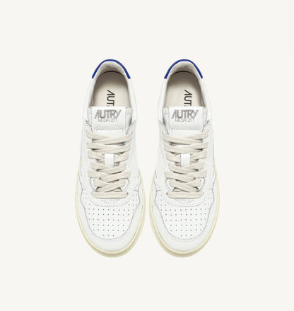 AUTRY MEDALIST LOW LEATHER - WHITE / PRINCE BLUE