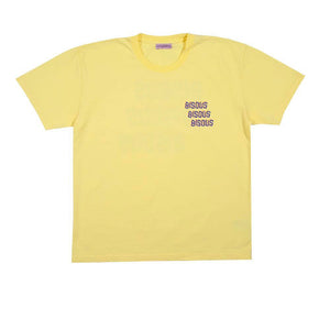 BISOUS SKATEBOARDS X3 BACK TEE - LIGHT YELLOW