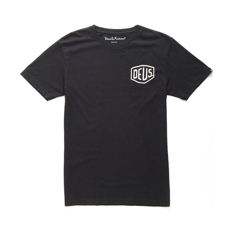 DEUS EX MACHINA VENICE ADDRESS TEE - BLACK