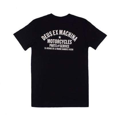 DEUS EX MACHINA BIARRITZ ADDRESS TEE - BLACK