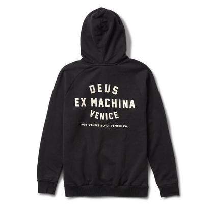 DEUS EX MACHINA VENICE ADDRESS HOODIE - BLACK