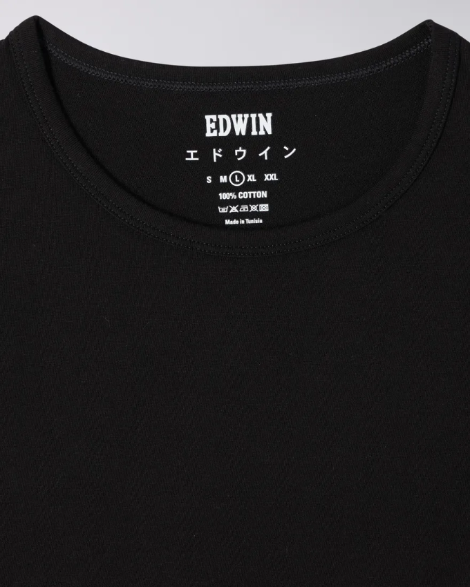 EDWIN DOUBLE PACK SS TEE - BLACK