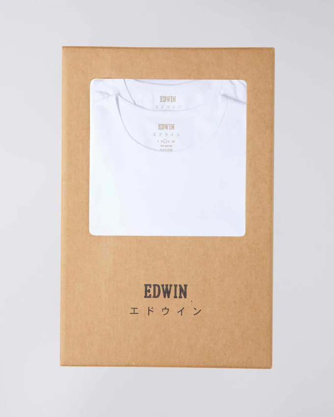 EDWIN DOUBLE PACK SS TEE - WHITE