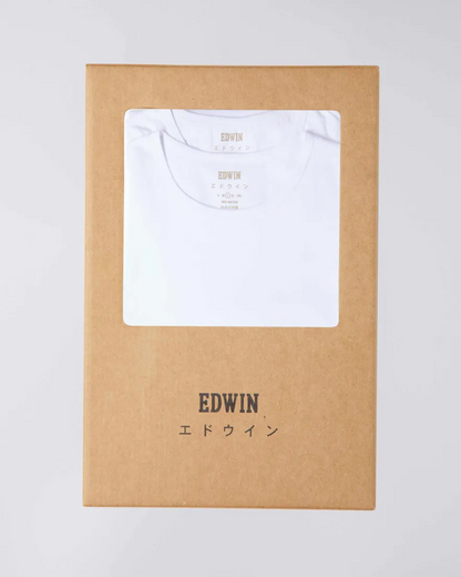 EDWIN DOUBLE PACK SS TEE - WHITE