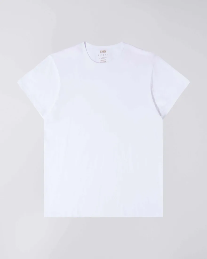 EDWIN DOUBLE PACK SS TEE - WHITE