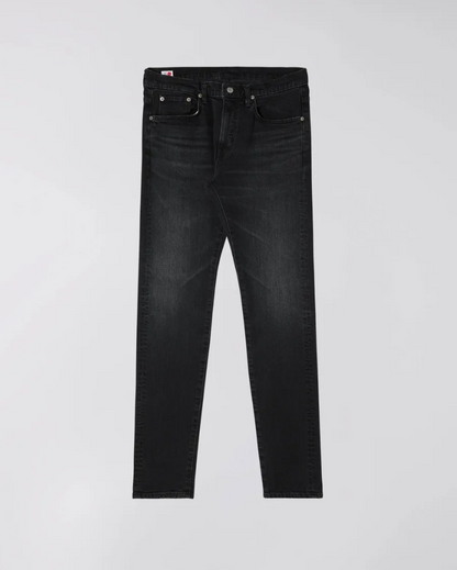 EDWIN SLIM TAPERED KAIHARA BLACK STRETCH DENIM - BLACK USED