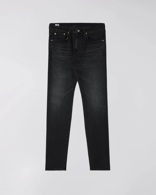 EDWIN SLIM TAPERED KAIHARA BLACK STRETCH DENIM - BLACK USED