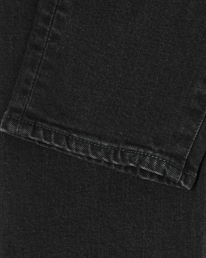 EDWIN SLIM TAPERED KAIHARA BLACK STRETCH DENIM - BLACK USED