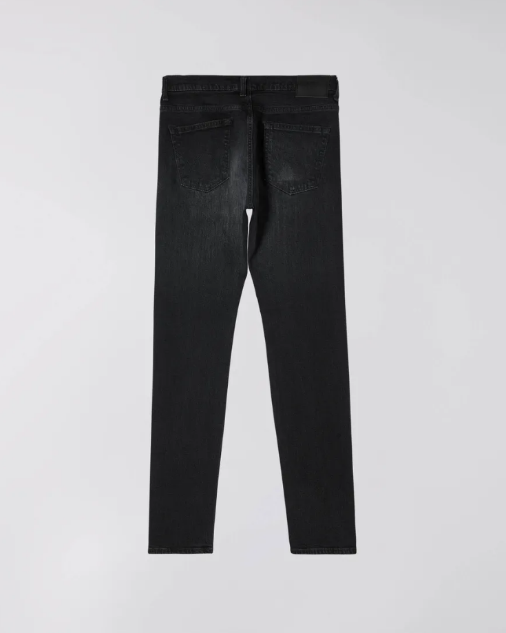 EDWIN SLIM TAPERED KAIHARA BLACK STRETCH DENIM - BLACK USED