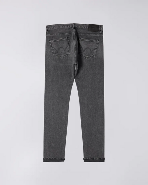 EDWIN SLIM TAPERED KAIHARA BLACK STRETCH DENIM - GRAY USED