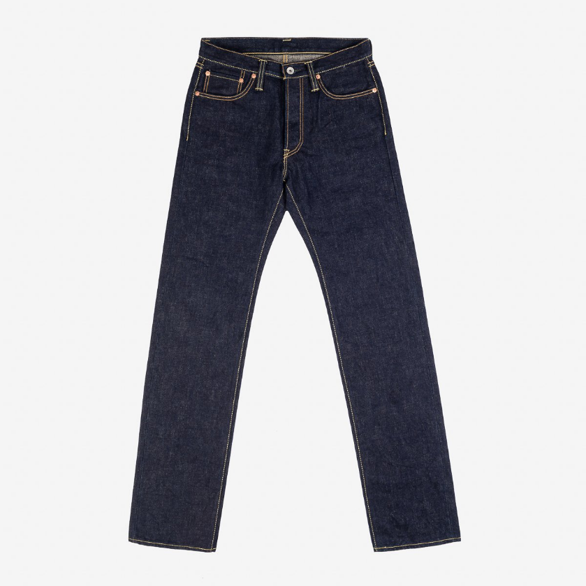 IRON HEART IH-634S-18 OZ VINTAGE SELVEDGE DENIM STRAIGHT CUT JEANS - INDIGO