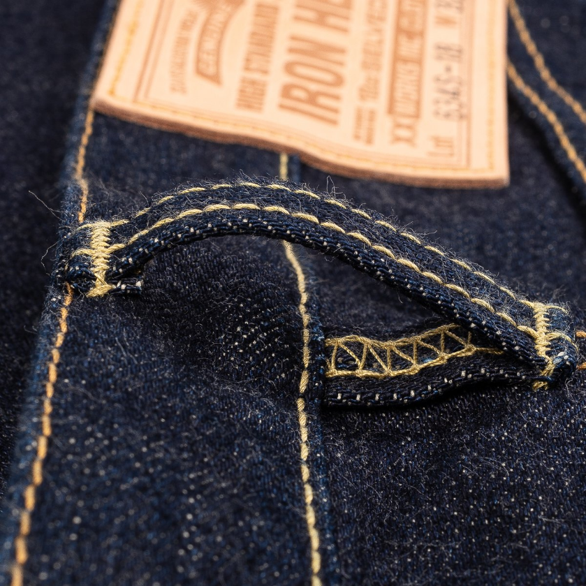 IRON HEART IH-634S-18 OZ VINTAGE SELVEDGE DENIM STRAIGHT CUT JEANS - INDIGO
