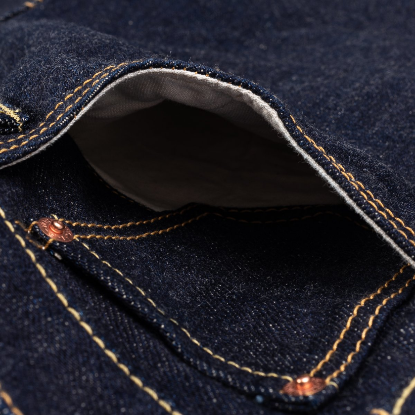 IRON HEART IH-634S-18 OZ VINTAGE SELVEDGE DENIM STRAIGHT CUT JEANS - INDIGO