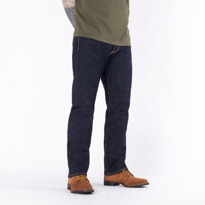 IRON HEART IH-634S-18 OZ VINTAGE SELVEDGE DENIM STRAIGHT CUT JEANS - INDIGO