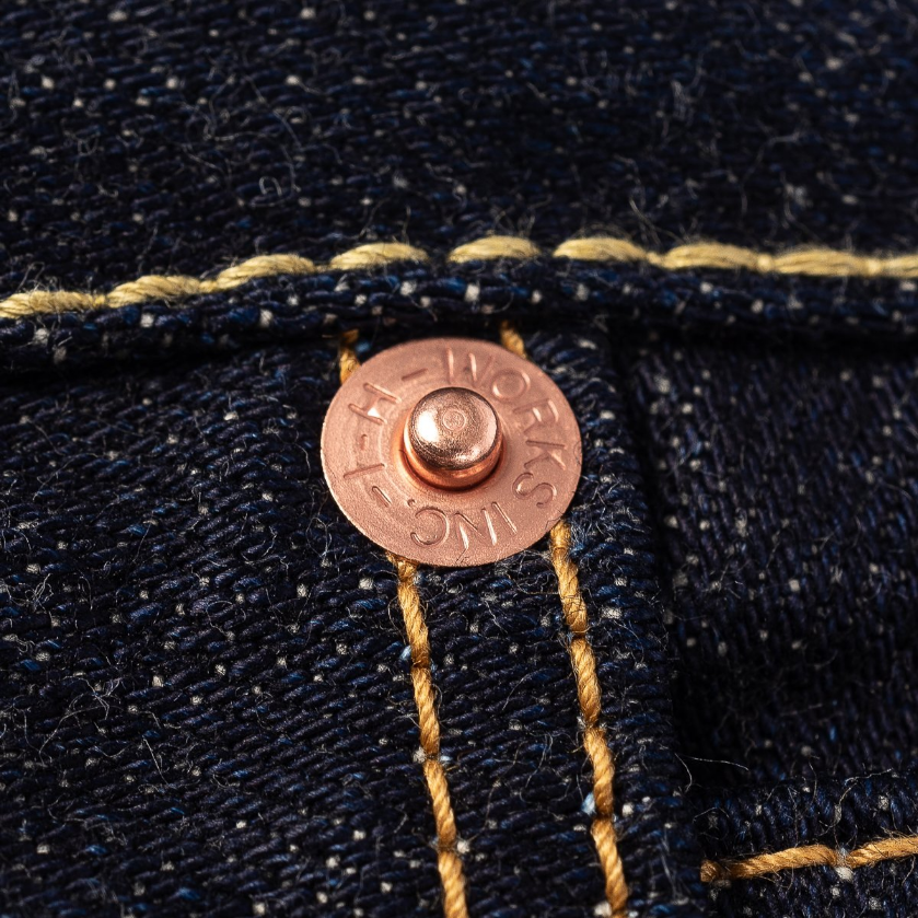 IRON HEART IH-634S-18 OZ VINTAGE SELVEDGE DENIM STRAIGHT CUT JEANS - INDIGO