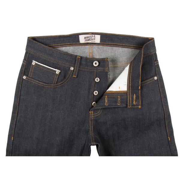 NAKED AND FAMOUS DENIM SUPER GUY - LEFT HAND TWILL SELVEDGE 13.75OZ