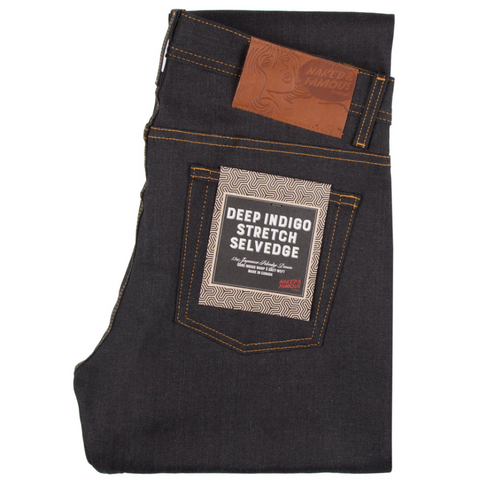 NAKED AND FAMOUS DENIM WEIRD GUY - DEEP INDIGO STRETCH SELVEDGE 12OZ