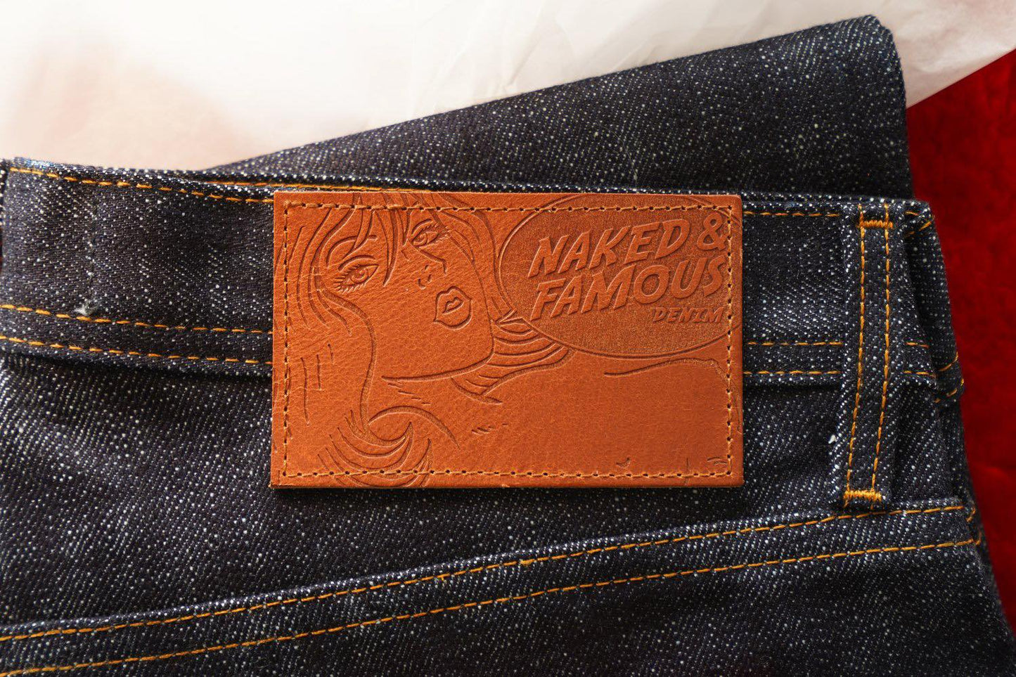 NAKED AND FAMOUS DENIM WEIRD GUY - FIRE BIRD SELVEDGE 15.5OZ