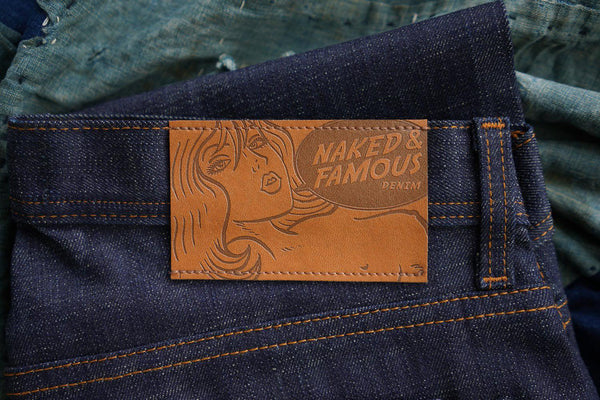 NAKED AND FAMOUS DENIM SUPER GUY - PERFECT BLUE SLUB STRETCH SELVEDGE 12.5OZ