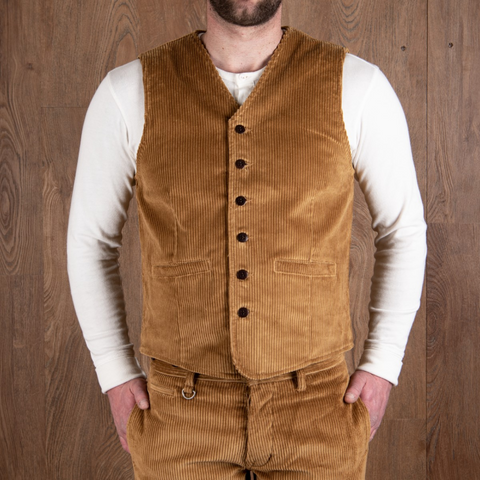 PIKE BROTHERS 1905 HAULER VEST GOLIATH CORD - MUSTARD