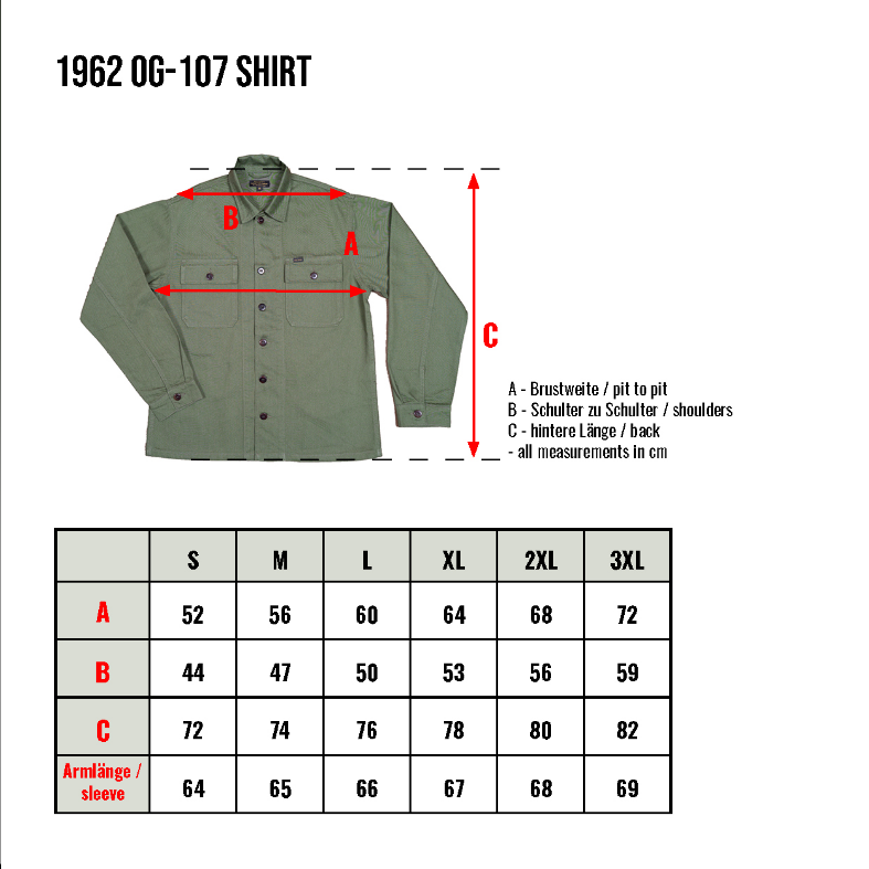 PIKE BROTHERS 1962 OG-107 SHIRT - OLIVE