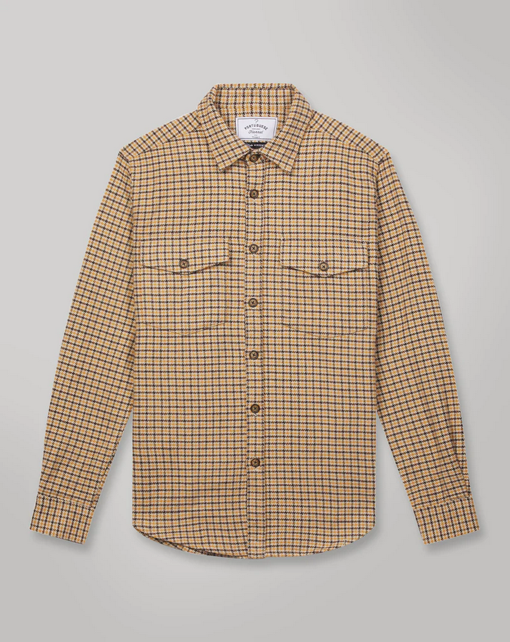 PORTUGUESE FLANNEL PP BROWN MUSTARD OVERSHIRT